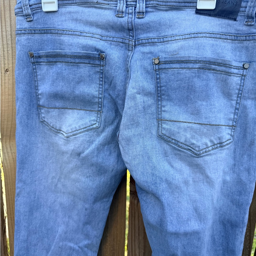 Steve’s Jeans Light Wash Slim Fit Denim Jeans Size 32x30 Stretch Casual - Picture 9 of 11
